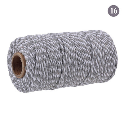 100M/rola pamučne uzice Konop za pečenje Šareni pamuk Rukotvorine uzice Makrame uzica DIY Kućni tekstil Umatanje darova Svadbeni dekor