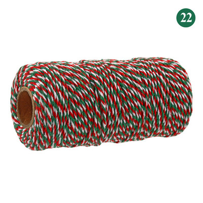 100M/rola pamučne uzice Konop za pečenje Šareni pamuk Rukotvorine uzice Makrame uzica DIY Kućni tekstil Umatanje darova Svadbeni dekor