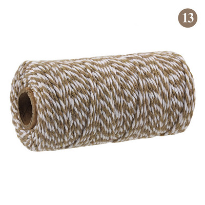 100M/rola pamučne uzice Konop za pečenje Šareni pamuk Rukotvorine uzice Makrame uzica DIY Kućni tekstil Umatanje darova Svadbeni dekor
