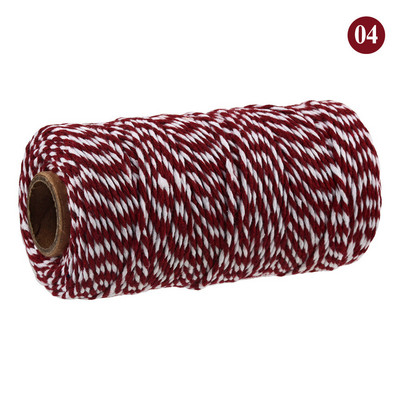 100M/rola pamučne uzice Konop za pečenje Šareni pamuk Rukotvorine uzice Makrame uzica DIY Kućni tekstil Umatanje darova Svadbeni dekor