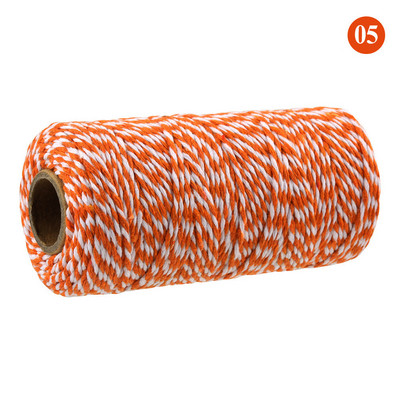 100M/rola pamučne uzice Konop za pečenje Šareni pamuk Rukotvorine uzice Makrame uzica DIY Kućni tekstil Umatanje darova Svadbeni dekor