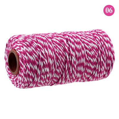 100M/rola pamučne uzice Konop za pečenje Šareni pamuk Rukotvorine uzice Makrame uzica DIY Kućni tekstil Umatanje darova Svadbeni dekor