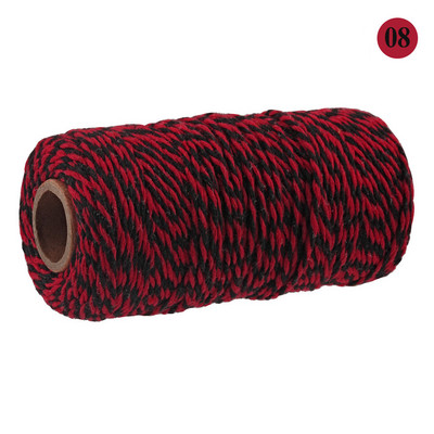 100M/rola pamučne uzice Konop za pečenje Šareni pamuk Rukotvorine uzice Makrame uzica DIY Kućni tekstil Umatanje darova Svadbeni dekor