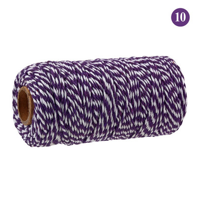 100M/rola pamučne uzice Konop za pečenje Šareni pamuk Rukotvorine uzice Makrame uzica DIY Kućni tekstil Umatanje darova Svadbeni dekor