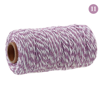 100M/rola pamučne uzice Konop za pečenje Šareni pamuk Rukotvorine uzice Makrame uzica DIY Kućni tekstil Umatanje darova Svadbeni dekor