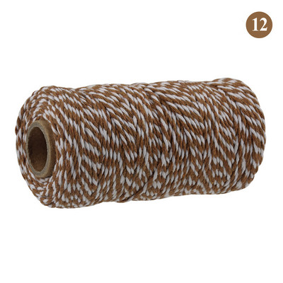 100M/rola pamučne uzice Konop za pečenje Šareni pamuk Rukotvorine uzice Makrame uzica DIY Kućni tekstil Umatanje darova Svadbeni dekor