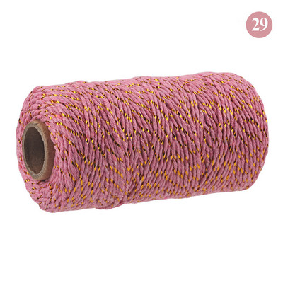 100M/rola pamučne uzice Konop za pečenje Šareni pamuk Rukotvorine uzice Makrame uzica DIY Kućni tekstil Umatanje darova Svadbeni dekor