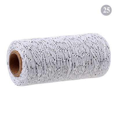 100M/rola pamučne uzice Konop za pečenje Šareni pamuk Rukotvorine uzice Makrame uzica DIY Kućni tekstil Umatanje darova Svadbeni dekor