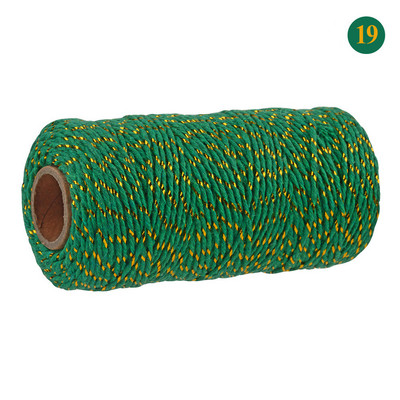 100M/rola pamučne uzice Konop za pečenje Šareni pamuk Rukotvorine uzice Makrame uzica DIY Kućni tekstil Umatanje darova Svadbeni dekor