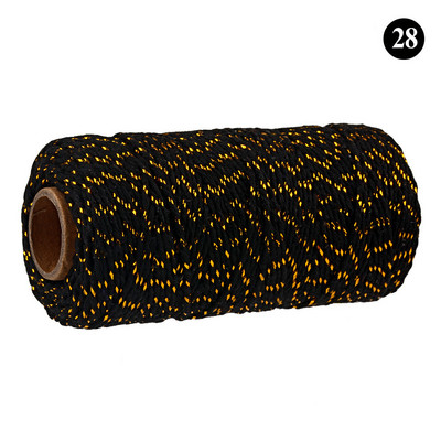 100M/rola pamučne uzice Konop za pečenje Šareni pamuk Rukotvorine uzice Makrame uzica DIY Kućni tekstil Umatanje darova Svadbeni dekor