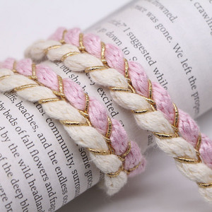 2022 új stílusú koreai kis illatos szél arany drót kétszálas színhez illő szalag csipke DIY haj kiegészítők ruhák