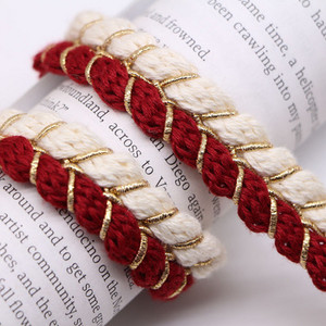 2022 új stílusú koreai kis illatos szél arany drót kétszálas színhez illő szalag csipke DIY haj kiegészítők ruhák