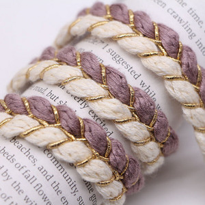 2022 új stílusú koreai kis illatos szél arany drót kétszálas színhez illő szalag csipke DIY haj kiegészítők ruhák