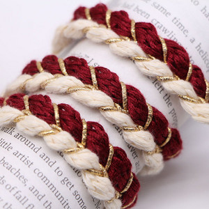 2022 új stílusú koreai kis illatos szél arany drót kétszálas színhez illő szalag csipke DIY haj kiegészítők ruhák