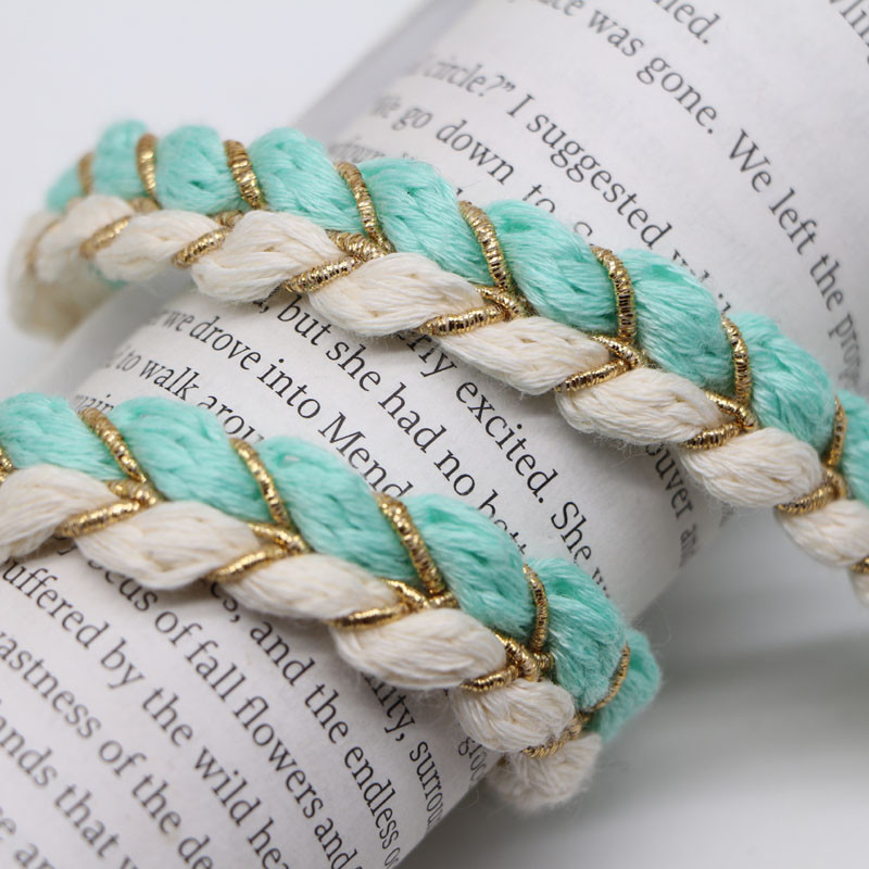 2022 új stílusú koreai kis illatos szél arany drót kétszálas színhez illő szalag csipke DIY haj kiegészítők ruhák