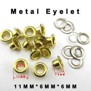 100PCS 12*6*6MM Златни Метални СРЕБЪРНИ ОЧИ Шевни дрехи Аксесоари Копчета Декорация Дреха ME-048