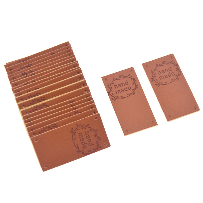 24 ks/lot ručne vyrábané písmená z PU kožené štítky pre DIY šitie, remeslá, tašky, klobúky, oblečenie, materiály, potreby