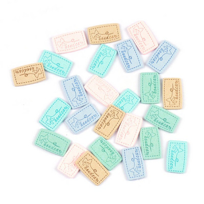 20 kom Mix Color Mašne Reljefne Flanelette Etikete DIY Rukotvorine Rukotvorine Dodaci za šivanje za odjeću Oznake za odjeću c3212