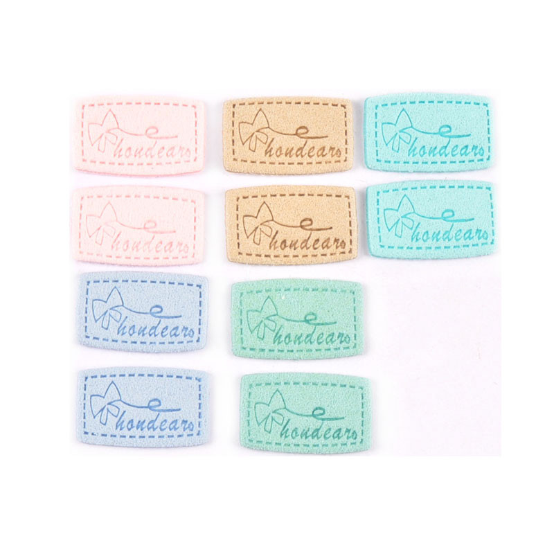 20 kom Mix Color Mašne Reljefne Flanelette Etikete DIY Rukotvorine Rukotvorine Dodaci za šivanje za odjeću Oznake za odjeću c3212
