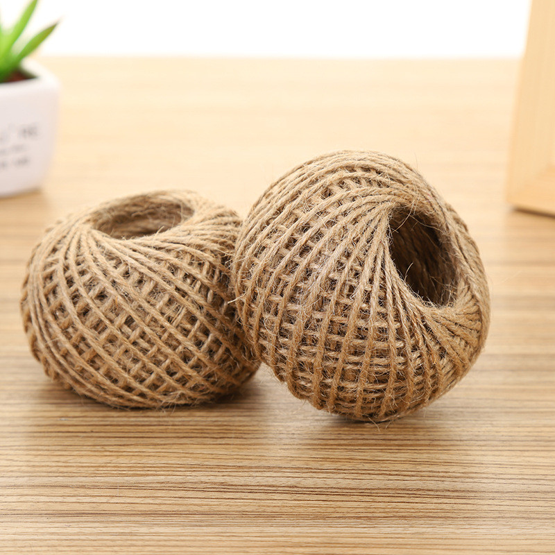 30 M/rullis Dabīga džutas aukla audekls Hesijas auklas stīgu kaņepju virve DIY amatniecības piederumi kāzu ballīšu dāvanu iesaiņojuma dekorēšana