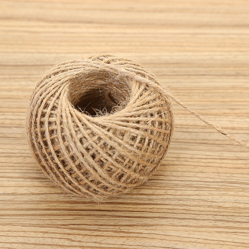30 M/rullis Dabīga džutas aukla audekls Hesijas auklas stīgu kaņepju virve DIY amatniecības piederumi kāzu ballīšu dāvanu iesaiņojuma dekorēšana