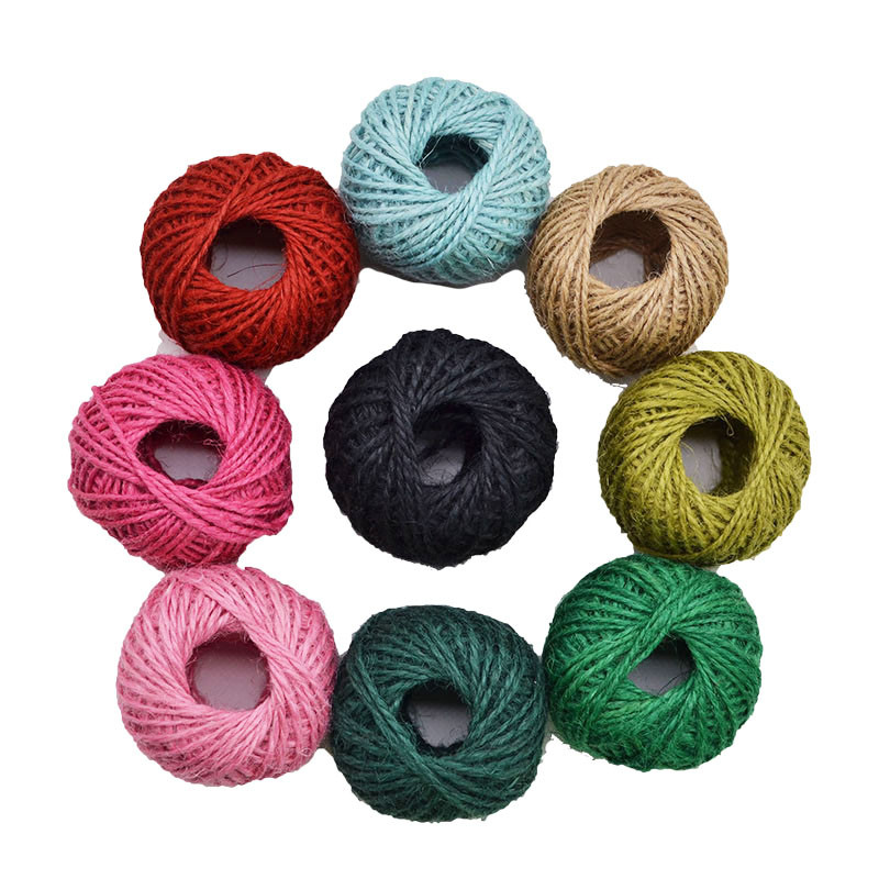 30 M/rullis Dabīga džutas aukla audekls Hesijas auklas stīgu kaņepju virve DIY amatniecības piederumi kāzu ballīšu dāvanu iesaiņojuma dekorēšana