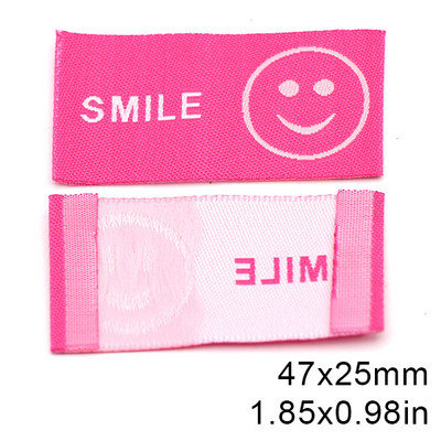 50 kom Osmijeh Ručno izrađene naljepnice za odjeću Šarene pamučne oznake za odjeću Ručno izrađena tkana oznaka za šešire Pleteni pribor za šivanje