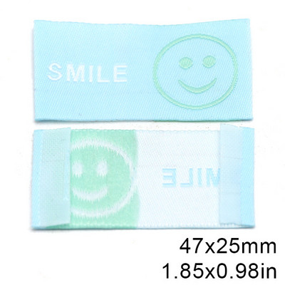 50 kom Osmijeh Ručno izrađene naljepnice za odjeću Šarene pamučne oznake za odjeću Ručno izrađena tkana oznaka za šešire Pleteni pribor za šivanje