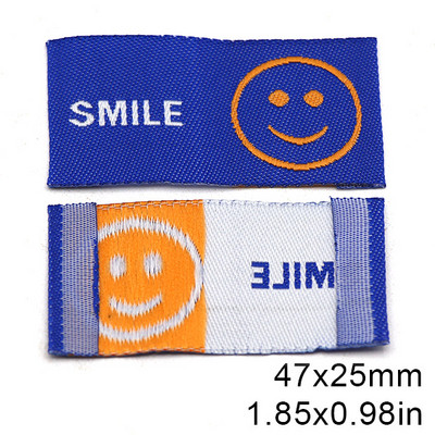 50 kom Osmijeh Ručno izrađene naljepnice za odjeću Šarene pamučne oznake za odjeću Ručno izrađena tkana oznaka za šešire Pleteni pribor za šivanje