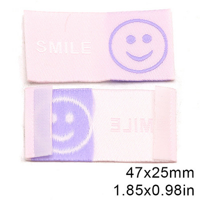 50 kom Osmijeh Ručno izrađene naljepnice za odjeću Šarene pamučne oznake za odjeću Ručno izrađena tkana oznaka za šešire Pleteni pribor za šivanje