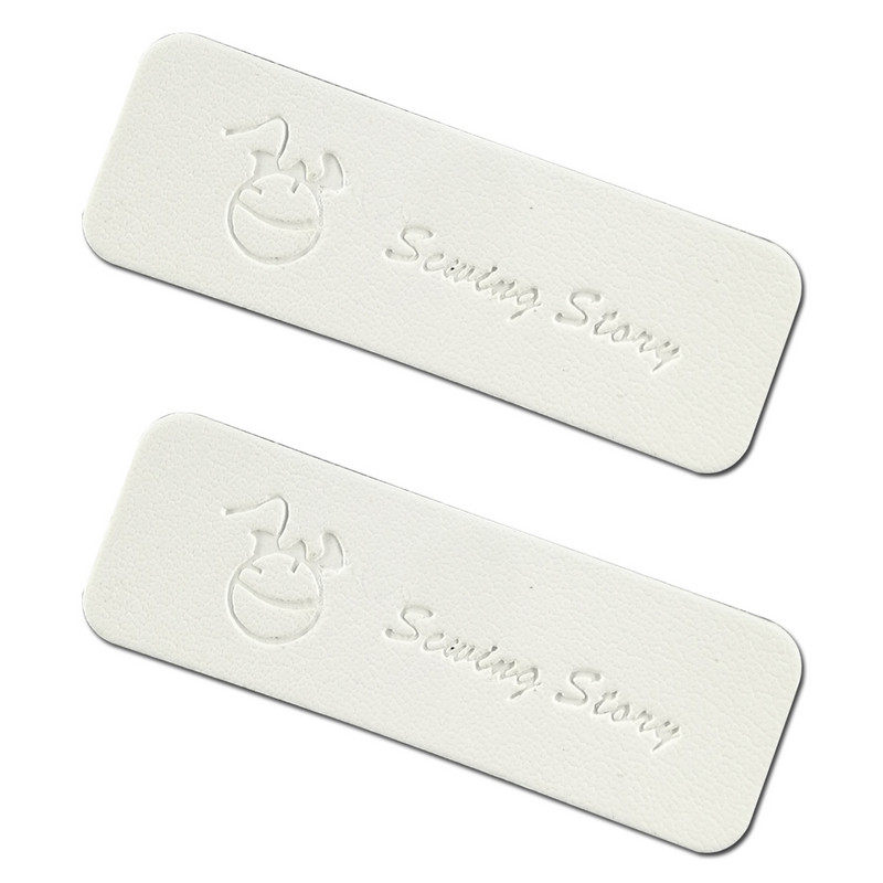 36 gab. Diy, rokām darinātas ādas etiķetes apģērbam Zīmols Pu reljefs logotipa etiķetes Roku darbs ādas dāvanu etiķete bērniem Vārds