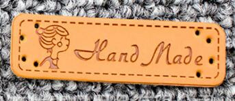 10PCS Engleske ručno izrađene naljepnice za odjeću Oznake od PU kože Ručno izrađene naljepnice DIY jeans torbe Cipele Dodaci za šivanje