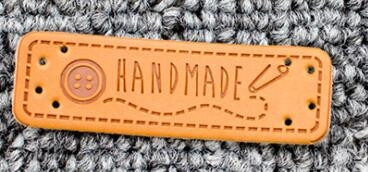 10PCS Engleske ručno izrađene naljepnice za odjeću Oznake od PU kože Ručno izrađene naljepnice DIY jeans torbe Cipele Dodaci za šivanje