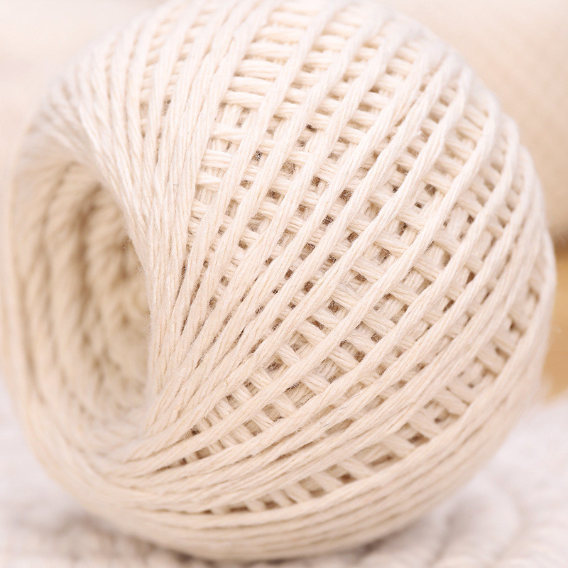 50g 1mm pamučno uže Makrame uže upleteno uže za ručno rađeno prirodno bijelo bež uže DIY kućni dekor Užeti za vjenčane dodatke