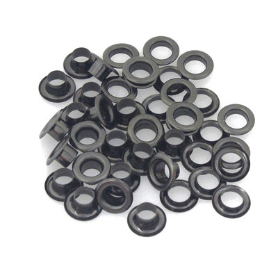 100 rinkinių 5 mm žalvarinė dvipusė ąselė su poveržle Oda amatininkų taisymo įvorė Apvalūs akių žiedai Batams Krepšys Drabužiai Diržo kepurė