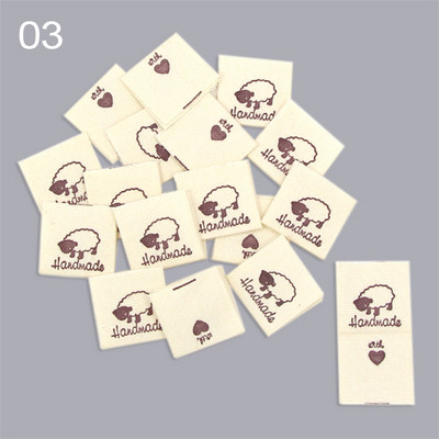50kom Ručno izrađene etikete Etikete za odjeću Ručno izrađene oznake Pletenje Preklopne oznake DIY Kapa/poklon/torba Dekoracija Dodaci za šivanje 20x38MM