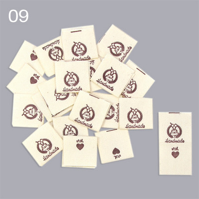 50kom Ručno izrađene etikete Etikete za odjeću Ručno izrađene oznake Pletenje Preklopne oznake DIY Kapa/poklon/torba Dekoracija Dodaci za šivanje 20x38MM