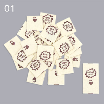 50kom Ručno izrađene etikete Etikete za odjeću Ručno izrađene oznake Pletenje Preklopne oznake DIY Kapa/poklon/torba Dekoracija Dodaci za šivanje 20x38MM