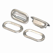 Ovalne srebrne velike ušice i ušice za rublje Zakovice za pranje Koža Popravak za DIY rukotvorine Ostaci odjeće Rezervacije zanatske projekte 50 kompleta