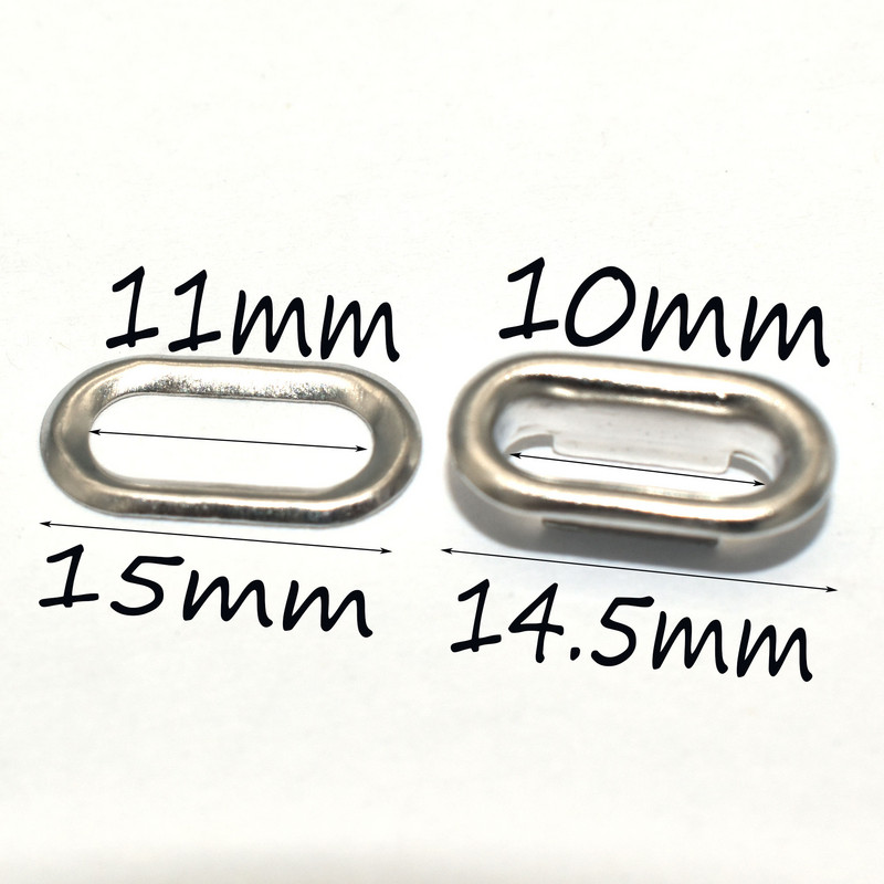 Ovalne srebrne velike ušice i ušice za rublje Zakovice za pranje Koža Popravak za DIY rukotvorine Ostaci odjeće Rezervacije zanatske projekte 50 kompleta