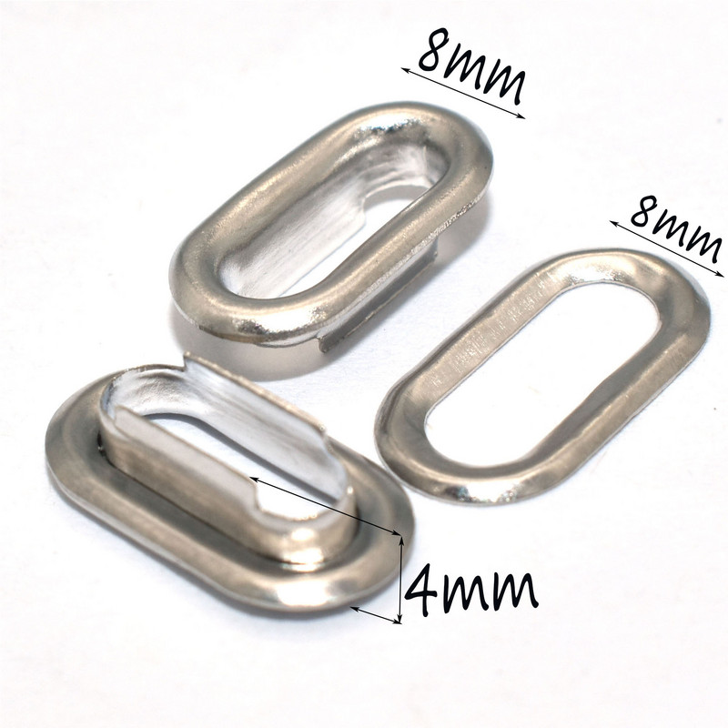 Ovalne srebrne velike ušice i ušice za rublje Zakovice za pranje Koža Popravak za DIY rukotvorine Ostaci odjeće Rezervacije zanatske projekte 50 kompleta