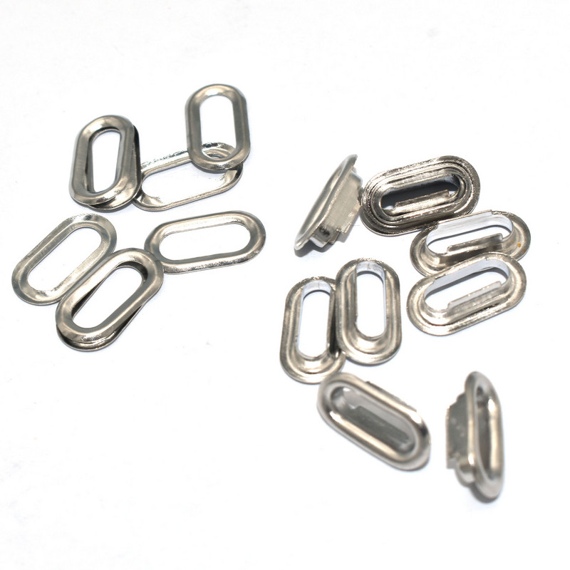 Ovalne srebrne velike ušice i ušice za rublje Zakovice za pranje Koža Popravak za DIY rukotvorine Ostaci odjeće Rezervacije zanatske projekte 50 kompleta