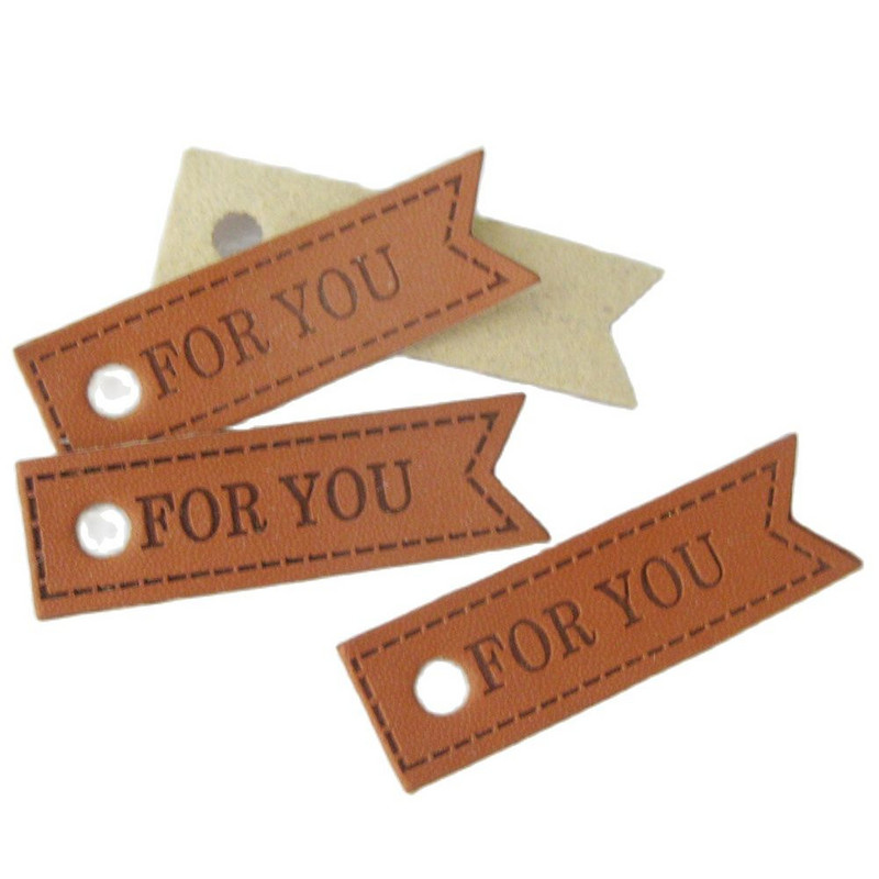 NBNKNN 20kom PU kožne naljepnice za odjeću Cipele Dekoracija Reljefni ručno izrađeni za vas DIY pribor za šivanje