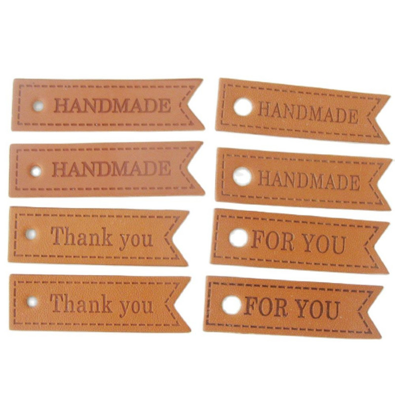 NBNKNN 20kom PU kožne naljepnice za odjeću Cipele Dekoracija Reljefni ručno izrađeni za vas DIY pribor za šivanje