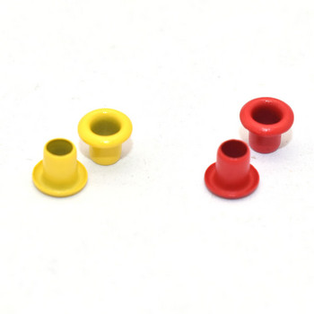 Многоцветни миниатюрни втулки Уши за шиене - 2,5 мм метални втулки Втулки с кръгъл вътрешен отвор Направи си сам нитове Аксесоари за кожарство