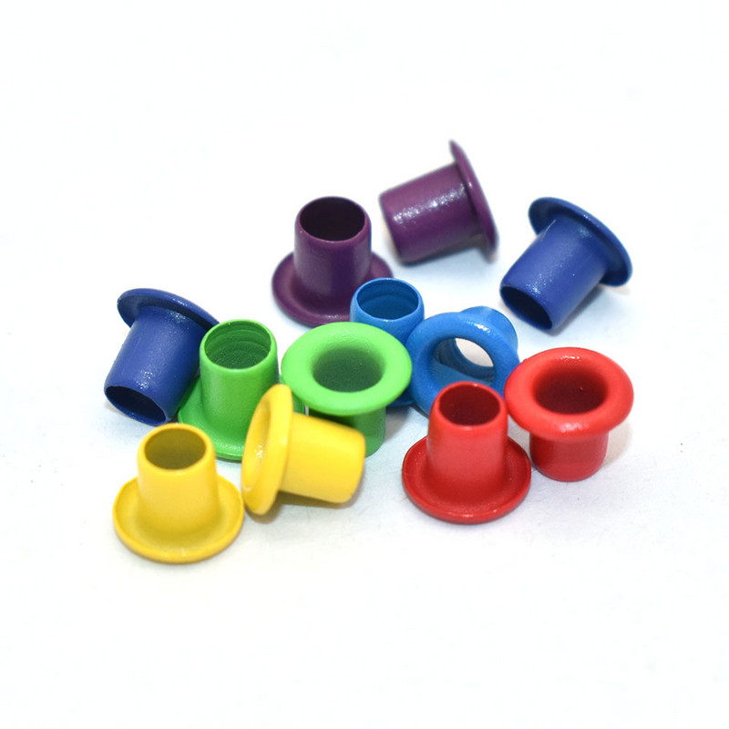 Sićušni ušice u više boja Ušice za šivanje - metalne ušice od 2,5 mm Okrugle ušice s unutarnjom rupom DIY zakovice Dodaci za izradu kože