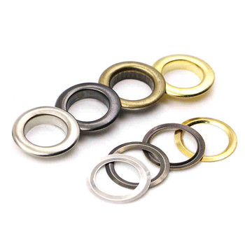 4 комплекта 20/25/30/40 mm месингови отвори с шайба Leathercraft Repair Grommet Round Eye Ring за обувки, чанта, дрехи, кожен колан, шапка