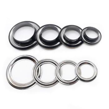 4 комплекта 20/25/30/40 mm месингови отвори с шайба Leathercraft Repair Grommet Round Eye Ring за обувки, чанта, дрехи, кожен колан, шапка