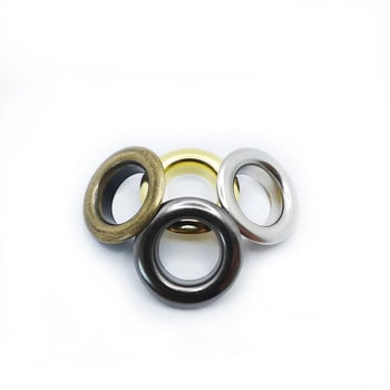 4 комплекта 20/25/30/40 mm месингови отвори с шайба Leathercraft Repair Grommet Round Eye Ring за обувки, чанта, дрехи, кожен колан, шапка