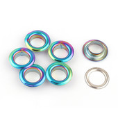 13 mm-es szivárványos fém fűzőlyukak gyűrűk alátétekkel Sárgaréz fűzőlyukak vászon ruhákhoz hevederek bőr kézműves cipők pénztárca kiegészítők